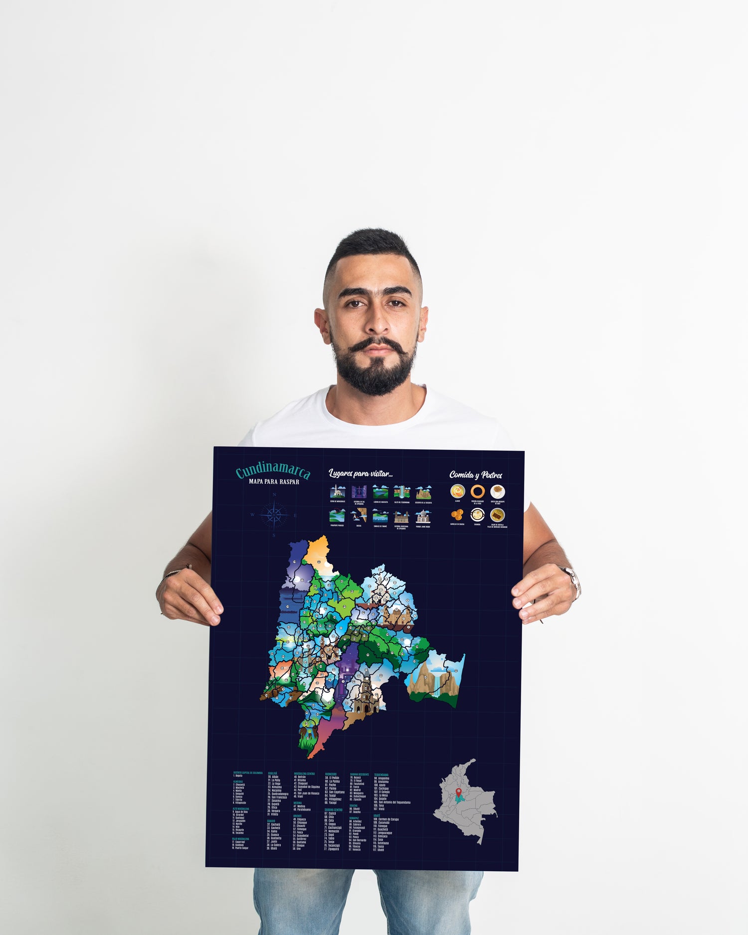 Mapa Cundinamarca para raspar Empaque Alcancía
