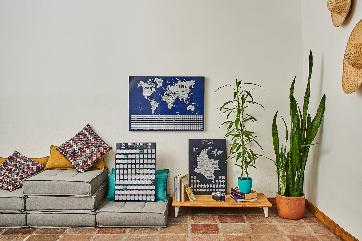 Mapas para colgar y raspar aventuras