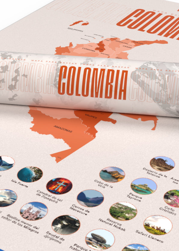 Combo Viajero: Mapa Colombia + Mapamundi Premium