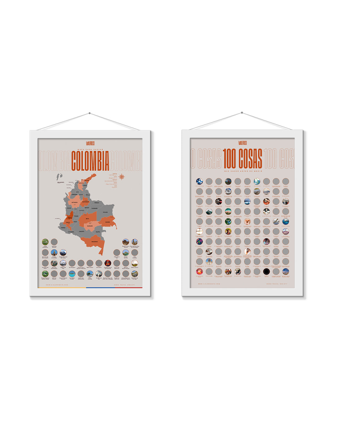 Coloaventura: Mapa de Colombia + Póster 100 Cosas que hacer Antes de Morir