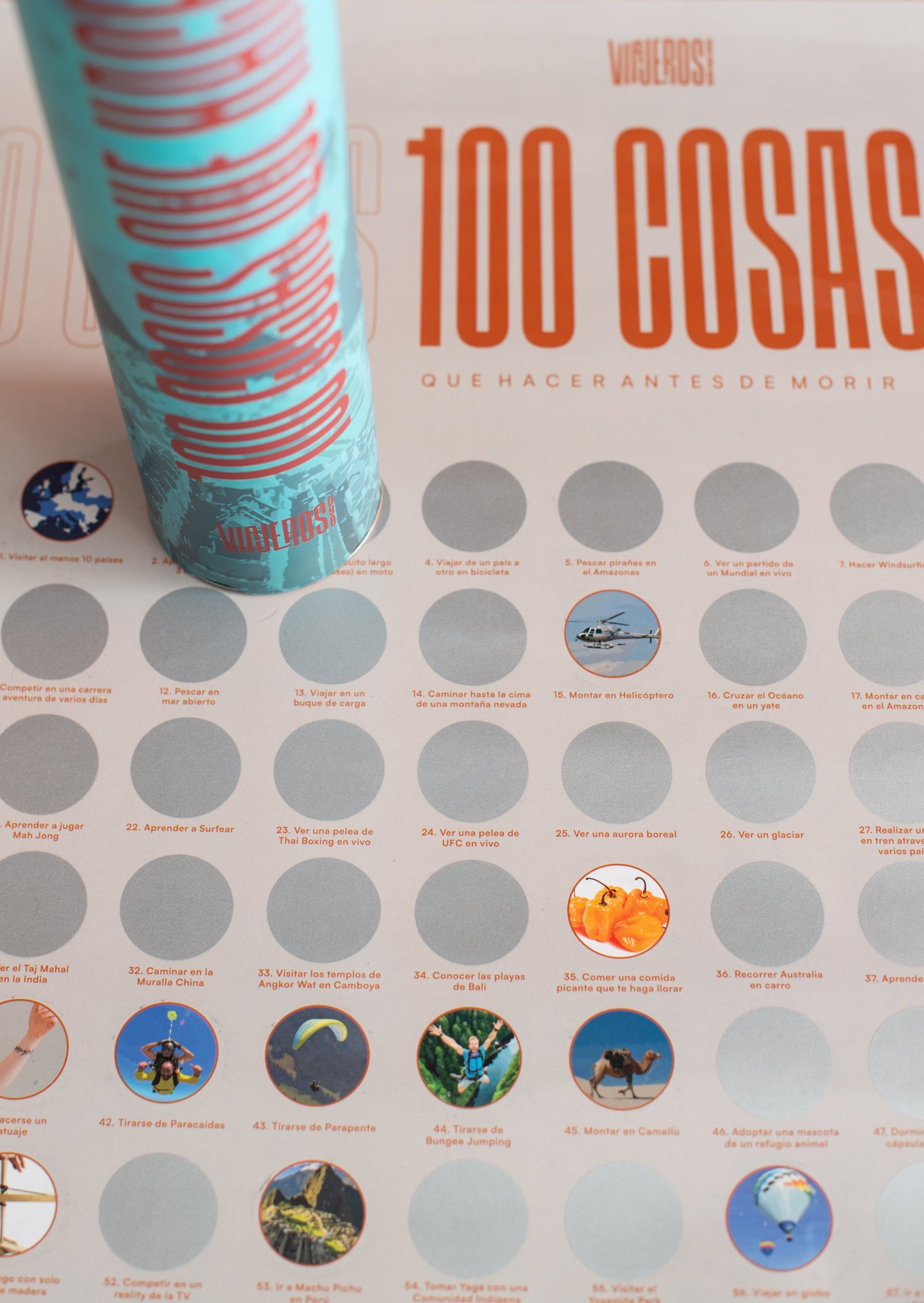 Poster 100 Cosas que hacer Antes de Morir