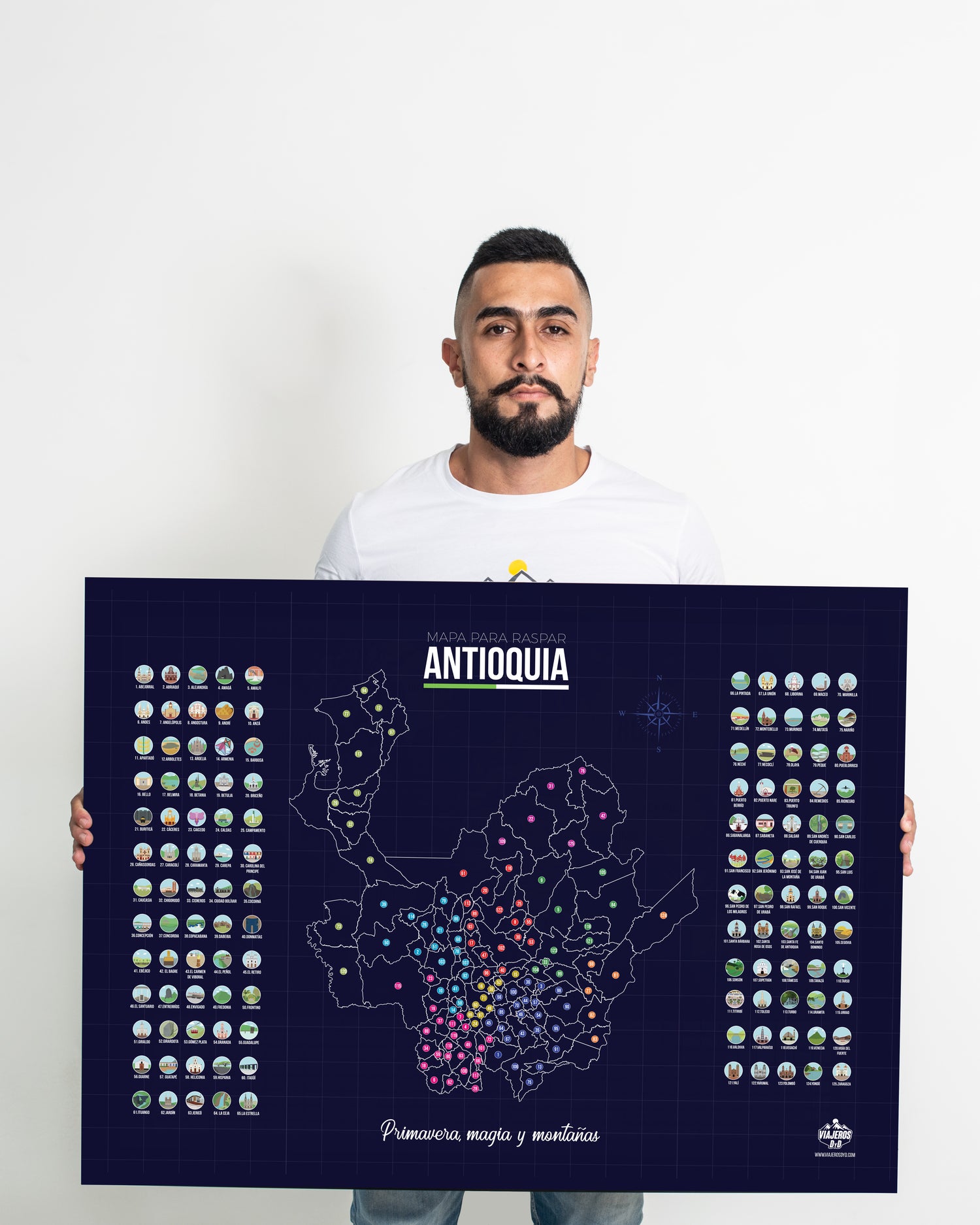 Mapa de Antioquia para raspar estuche alcancía