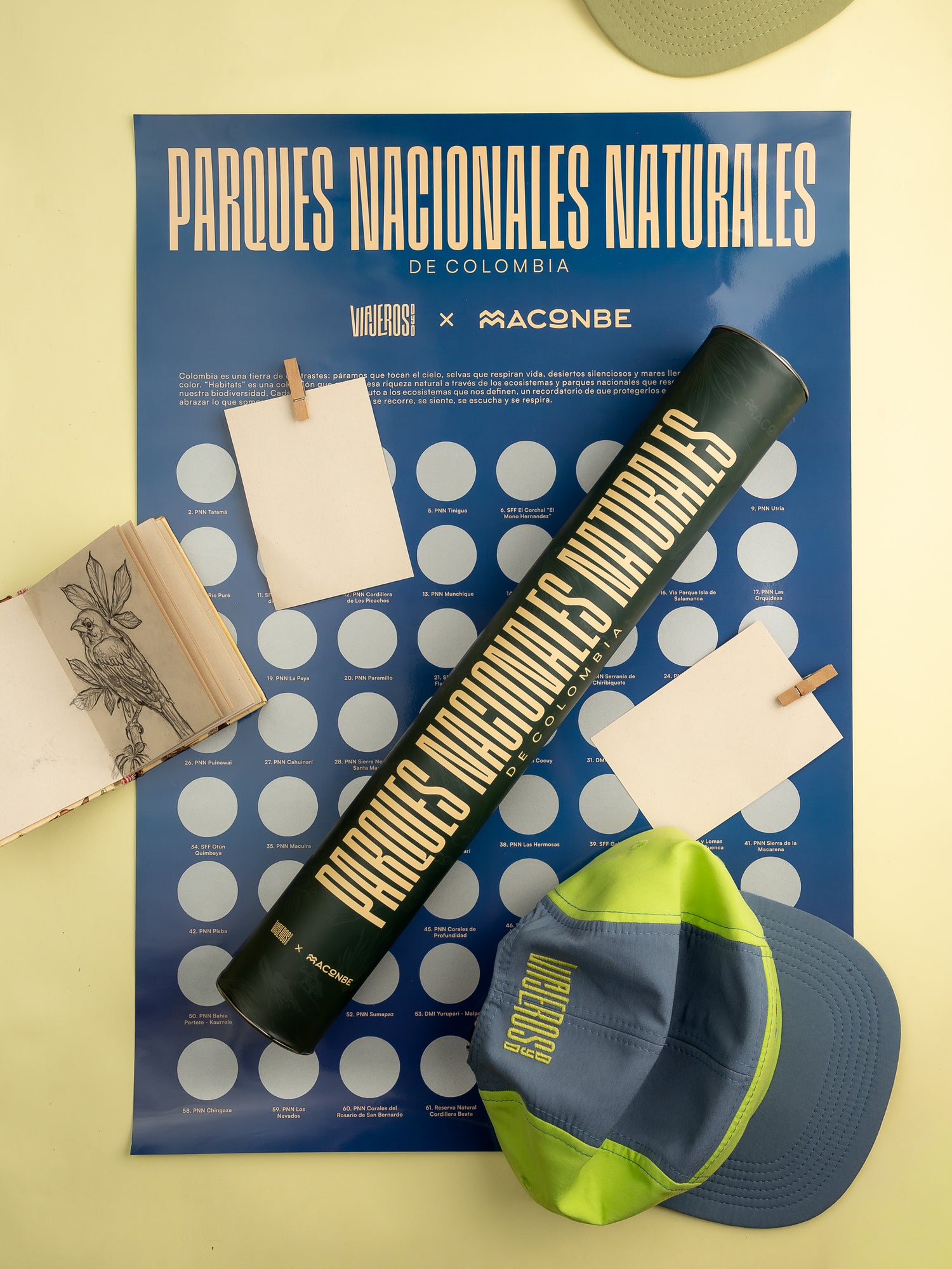 Poster raspable parques nacionales naturales de colombia  Viajeros DyD x Maconbe